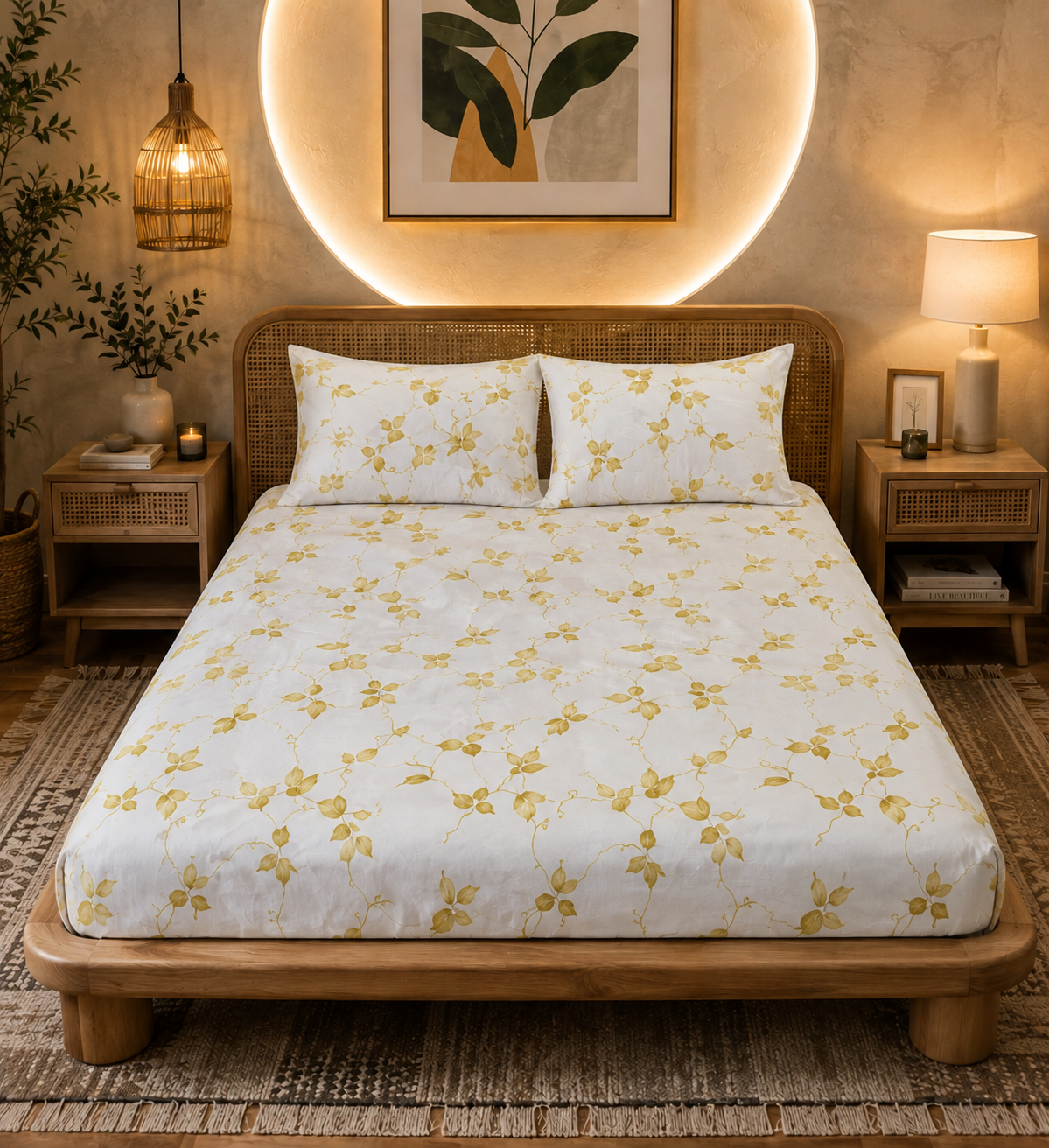 Golden Ivy Serenity Bedsheet