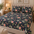 Midnight Hibiscus Bedsheet